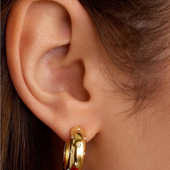 Gorjana Noel Shimmer Hoops (NEW) - Picture 5 of 5